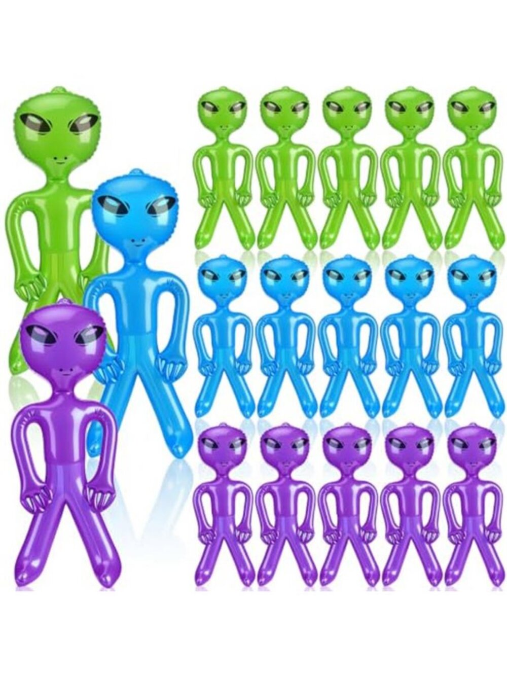 Honoson Halloween 18" Alien Inflatable Balloon,Green, Purple, Blue